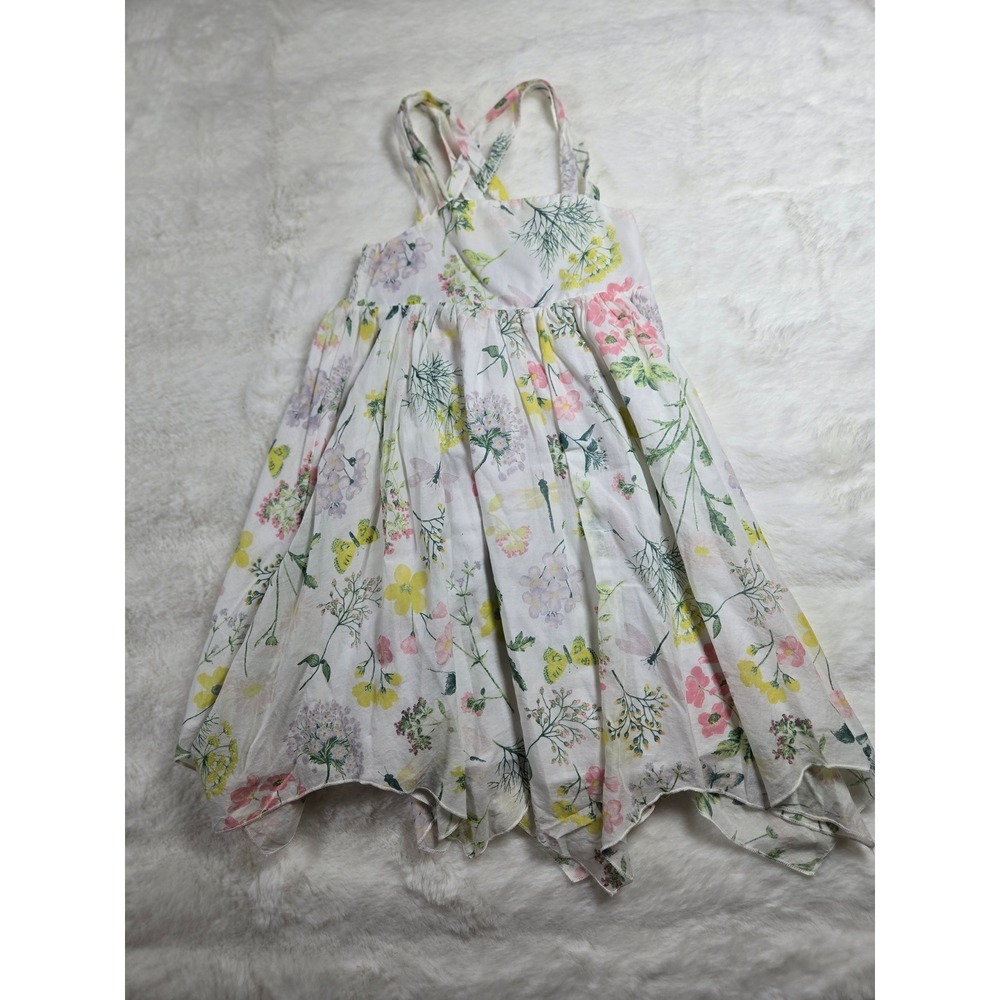 Cynthia Rowley Floral Butterfly Handkerchief Hem Sundress Multi ‎ 3T
